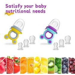 Shein 4 Pcs Baby Toddler Fruit Vegetable With Handles