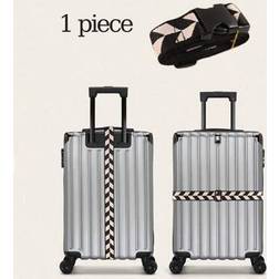 Shein Vintage Striped Pattern Adjustable Luggage Strap Cross Belt 1pc