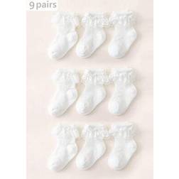Shein Lace Trim Socks - White