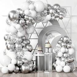 Shein Silver Balloon Garland Kit 137pcs