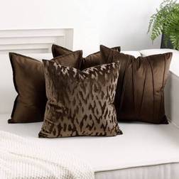 Shein 4 Pcs Set Modern Style Soft Furnishings Combination Polyester Velvet Throw Pillow Set 18x18 inch Cushion Cover