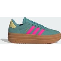 adidas VL Court Bold Lifestyle Kids Sko - Teal/Shock Pink/Yellow