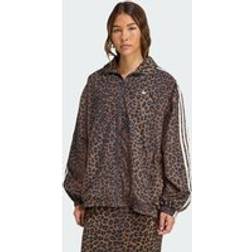 adidas Leopard Firebird Oversized Tracktop Windbreaker - Multicolor