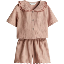 H&M Tweedelige Set Van Katoenen Mousseline - Beige