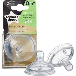 Tommee Tippee Closer to Nature Silikone Flaskesut Lansom Gennemstrømning 0+måneder