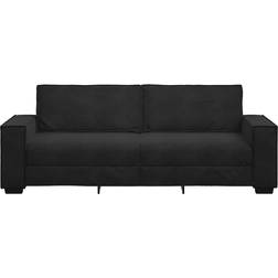 vidaXL 4105035 Black Sofa 220cm 3 Seater