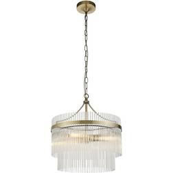 Endon Lighting Marietta Antique Brass/Clear Pendant Lamp ∅ 40cm