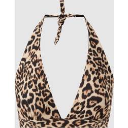 Understatement Halter Bikini Top - Leopard