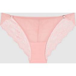 Understatement Lace Mesh Tanga Briefs - Powder Pink