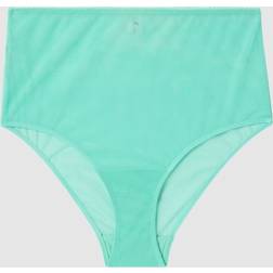 Understatement Mesh Highwaist Briefs - Turquoise