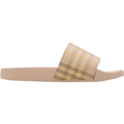 Burberry Check Slides - Teacup
