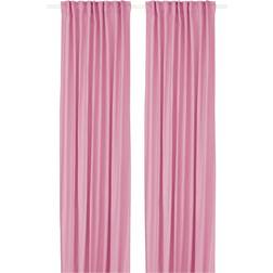 IKEA Ginstmott Gardiner 2 Stk Pink Med Rynkebånd 145x250 cm