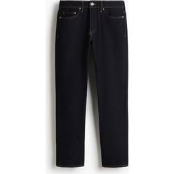 H&M Straight Regular Jeans - Mørk Denimblå