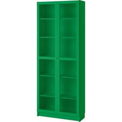 IKEA Billy Reol Med Vitrinelåger 80 x 30 x 202 cm Bogreol