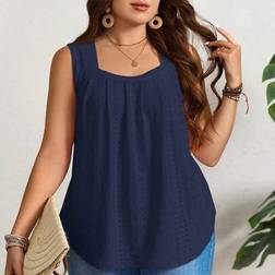 Shein Plus Size Women's Casual Solid Color Tank Top - Summer