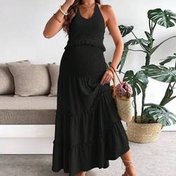 Shein Pregnant Women Tassel Beach Cover Up Two Pieces Set