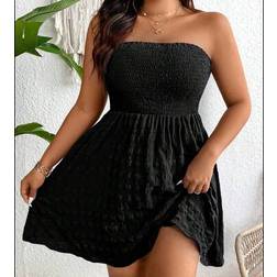Shein Damen Große Größen Sommer Ärmellos Glockenkleid - Lässiges Urlaubskleid