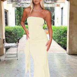Shein Women's Casual Elegant Sexy Formal Maxi Dress - Strapless
