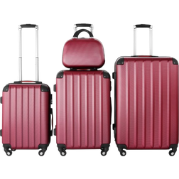 tectake Pucci Set of 4 - Burgundy