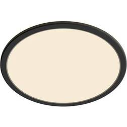 Philips Superslim Black Ceiling Flush Light ∅ 25cm