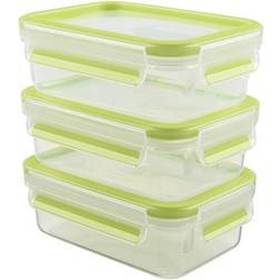 EMSA Clip & Close Green Food Container 3pcs 0.55L