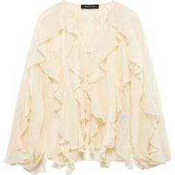 Shein Spring Women Elegant V-Neck Blouse - Long Sleeves