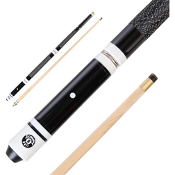 Jonny 8 Ball Hardwood 4 Piece Adjustable Snooker Pool Cue and Padded Soft Case 4 x 11mm Screw Tips