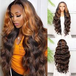 Shein Synthetic Heat Resistant Front Lace Wig 30 Inch Brown