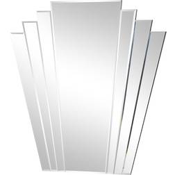 Melody Maison Large Art Deco Fan Frameless Transparent Wall Mirror 70x75cm