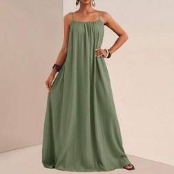 Shein Maxikleid Große Größen Lässig Unifarben