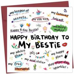 Shein Bestie Birthday Card 1pc
