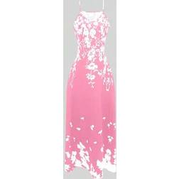 Shein Tropische Blumen Bedrucktes Sexy Damen Camisole Maxikleid Outfit