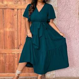 Shein Langes Kleid Lässig-Stil - Unifarbe