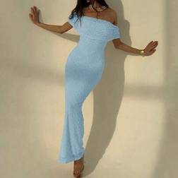 Shein Aloruh Romantic Off-Shoulder Bodycon Dress - Spring/Summer