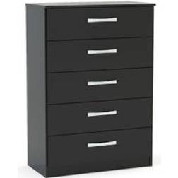 Birlea Lynx Black Chest of Drawer 76.6x109cm
