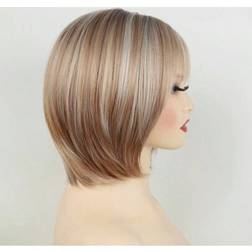 Shein Women's Chic Brown Bob Wig Straight Synthetic Hair