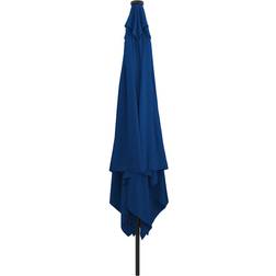 vidaXL Fyrkantigt Trädgårdsparaply Med LED Lampor 295x245 cm Azurblå
