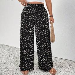 Shein Damen Große Größen Hose mit Tunnelzug - Taille/Aufdruck