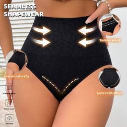 Shein Leopard Jacquard Seamless High-Waisted Thong Shapewear - Lifter