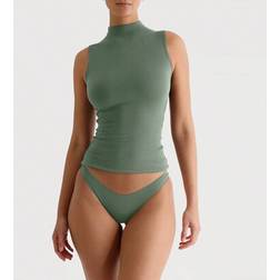 Shein XLLAIS Oberteil Mit Mittlerem Ausschnitt - Einfarbige Basis