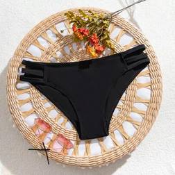 Shein Damen Seitlich Ausgeschnittener Einfarbiger Sexy Bikini-Slip