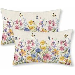 Shein 2 Pcs Floral Decorative Pillow Covers Cushion Cover Multicolour
