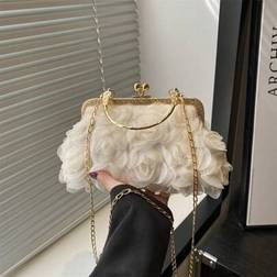 Shein Chain Flower Evening Clutch Purse - Solid Colors