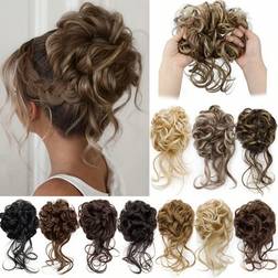 Shein Synthetic Messy Curly Hair Bun Chignon Hair Extension Elastic Hairpiece Tail For Women