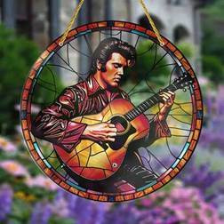 Shein Guitarist Sun Catcher Acrylic Music-Themed Art Wall Decor