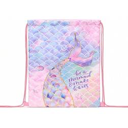 Shein Drawstring Gym Bag - Mermaid Pattern