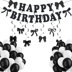 Shein Black Bow Birthday Party Decorations