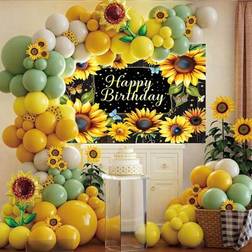 Shein Sunflower Theme Balloon Garland Arch Set 132pcs
