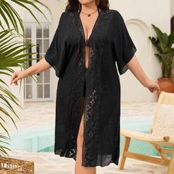 Shein Lässig Basic Lange Spitze Patchwork - Kimono
