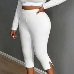 Shein Plus Size Casual Versatile Solid Color Leggings